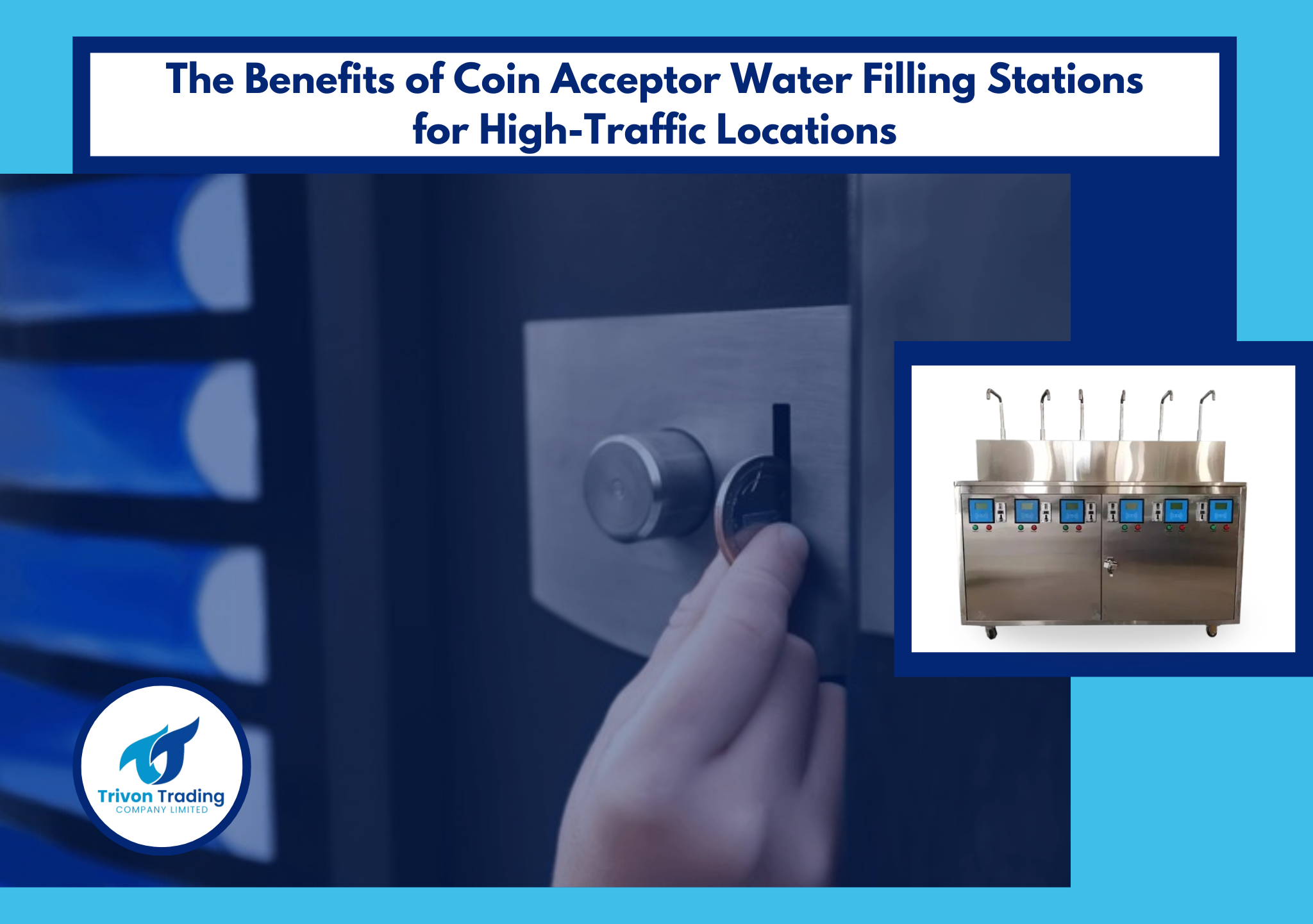 In a world where convenience meets necessity, coin acceptor water filling stations have emerged as game-changing solutions in the water vending industry. Their user-friendly design, profitability, and adaptability make them ideal for high-traffic locations. Whether you’re an entrepreneur seeking to expand your revenue streams or a community leader addressing water accessibility, this technology provides practical benefits worth exploring. What Are Coin Acceptor Water Filling Stations? Coin acceptor water filling stations are automated vending machines that dispense purified water to customers in exchange for coins or tokens. Equipped with advanced filtration systems, these stations ensure the water provided is safe, clean, and of high quality. Their coin-operated mechanism simplifies transactions, making them suitable for locations where automated, unattended services are preferred. Key Features of Coin Acceptor Water Filling Stations User-Friendly Operation Customers simply insert coins or tokens, select the desired water quantity, and fill their containers. Clear instructions and easy access make these stations appealing to all age groups. Advanced Filtration Systems Typically equipped with reverse osmosis (RO) systems, UV sterilizers, or other multi-stage filtration technologies. Ensures water meets high safety and taste standards. Robust and Durable Design Made from stainless steel or heavy-duty materials for long-term outdoor use. Resistant to weather conditions, vandalism, and wear-and-tear in busy locations. Low Maintenance Requirements Routine cleaning and minor upkeep are sufficient to keep the system running efficiently. Built-in monitoring systems alert owners to maintenance needs. Customizable Payment Options Accepts coins, tokens, and in some cases, digital payments or prepaid cards. Can be configured to set varying water prices depending on demand or location. Ideal Locations for Coin Acceptor Water Filling Stations Choosing the right location is key to maximizing the profitability of your coin-operated water vending station. Here are some high-traffic spots that are perfect for installation: Urban Centers and Public Markets These areas attract large crowds daily, ensuring consistent usage and revenue. Schools and Colleges Students, staff, and visitors constantly need access to affordable drinking water. Bus Stops and Train Stations Ideal for commuters looking for quick and accessible hydration options. Residential Estates and Gated Communities Offers a convenient solution for families and individuals in need of clean water. Health Facilities Hospitals and clinics require readily available purified water for patients and staff. Parks and Recreational Centers Perfect for joggers, cyclists, and visitors seeking hydration after physical activities. The Profitability of Coin Acceptor Water Filling Stations Low Operational Costs These stations operate without the need for staff, reducing overhead expenses. High Return on Investment (ROI) With minimal running costs and consistent demand, ROI can be achieved in months. Set competitive yet profitable water prices based on the location’s demand. Scalability Start with one machine and expand to multiple locations as the business grows. Modular design allows for easy upgrades or replacements. 24/7 Operation Coin acceptor stations work around the clock, providing constant revenue streams. Community Impact Beyond profitability, these stations serve a greater purpose by addressing water shortages and improving public health. Why Choose Trivon Trading for Coin Acceptor Water Filling Stations? At Trivon Trading, we specialize in high-quality water vending solutions, including coin-operated filling stations. Our machines are: Customizable: Tailored to suit your location’s needs. Durable: Built with premium materials for longevity and reliability. Affordable: Competitive pricing to fit your budget. Supported: Comprehensive training, installation, and maintenance services provided. Whether you’re looking to invest in a single machine or set up a network of vending stations, Trivon Trading has you covered. Conclusion Coin acceptor water filling stations are not just vending machines; they are gateways to clean water and sustainable business opportunities. Their advanced features, ease of use, and profitability make them indispensable in high-traffic areas. If you’re ready to elevate your business while addressing a crucial need in your community, contact Trivon Trading today. Together, let’s make clean water accessible and profitable.