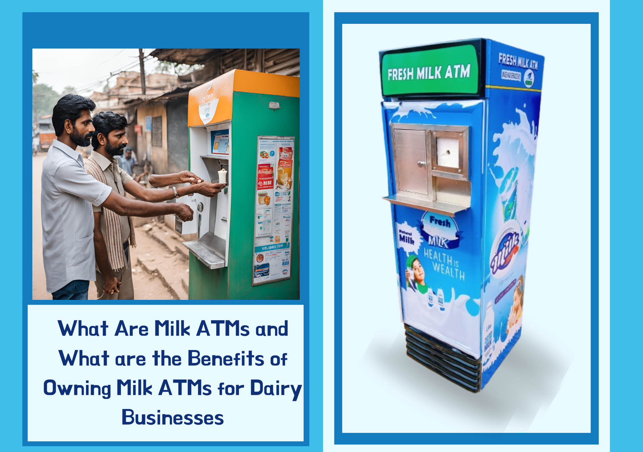 As dairy businesses grow and consumers demand more convenient access to fresh milk, Milk ATMs are becoming an increasingly popular solution. If you're in the dairy business, understanding how a Milk ATM can benefit your operations is crucial, to staying competitive and serving your customers effectively. In this guide, we’ll explore everything you need to know about Milk ATMs and why they are a smart investment for your business. What Is a Milk ATM? A Milk ATM is a specialized vending machine that dispenses fresh milk directly to consumers. It allows customers to fill their containers with the exact amount of milk they need, offering convenience, freshness, and affordability. Milk ATMs are commonly used by dairy farmers, milk distribution businesses, and retail stores that want to provide fresh milk in a more efficient and eco-friendly way. 1. Freshness and Quality Assurance One of the biggest advantages of Milk ATMs is that they offer fresh, high-quality milk. Unlike pre-packaged milk that may sit on shelves for days, milk dispensed from ATMs is typically delivered directly from the farm and is pasteurized to ensure safety and freshness. Many Milk ATMs are designed to maintain the milk at optimal temperatures, preserving its flavor, texture, and nutritional value. By offering fresher milk, you can build trust with your customers, giving them a reason to choose your business over competitors. Fresh milk from a Milk ATM often has a superior taste, making it more appealing to health-conscious consumers. 2. Cost-Effective for Businesses and Consumers Installing a Milk ATM can be a cost-effective investment for your dairy business. Instead of relying on expensive packaging, transportation, and distribution channels, you can streamline your operations by selling milk directly to customers through the ATM. This reduces overhead costs and helps you pass savings on to your customers, who can purchase high-quality milk at lower prices. Milk ATMs provide consumers with an economical way to buy milk in smaller or larger quantities based on their needs. Customers can bring their reusable bottles, reducing waste and packaging costs, and making the system more sustainable and affordable for businesses and consumers. 3. Environmentally Friendly As the world increasingly focuses on environmental sustainability, reducing waste is more important than ever. Milk ATMs contribute to this goal by minimizing the need for plastic bottles and packaging. Customers can bring their containers to refill, which cuts down on single-use plastics and helps reduce your business's environmental footprint. In addition to reducing packaging waste, Milk ATMs typically use less energy compared to conventional refrigeration systems for packaged milk. By choosing a Milk ATM, you're making an eco-friendly choice that can align your business with environmentally conscious consumers and help you stand out in the marketplace. 4. Customizable Portions for Customers One of the most appealing aspects of Milk ATMs for consumers is the ability to purchase milk in exactly the quantity they need. Whether it's a liter, half-liter, or just a small amount for immediate use, customers have complete control over how much milk they buy. This level of customization is particularly attractive to households of different sizes, as it allows them to avoid waste by purchasing only what they will use. This flexibility can also encourage more frequent visits to your business. Customers who want fresh milk daily or weekly can rely on your Milk ATM as a convenient, on-demand source of milk. 5. Hygiene and Safety Hygiene is a top priority when it comes to food products, especially milk. Milk ATMs are designed with stringent hygiene standards in mind. The machines are made from stainless steel, making them easy to clean and resistant to bacterial growth. They also come equipped with cooling systems that ensure the milk is stored at the correct temperature to prevent spoilage. Modern Milk ATMs also include features like automatic cleaning systems, reducing the manual effort required to maintain hygiene standards. For consumers, the touchless dispensing system provides an extra layer of safety, as it minimizes contact with the milk, helping to prevent contamination. 6. Increased Profit Margins For dairy businesses, Milk ATMs provide a unique opportunity to increase profit margins. By eliminating the need for distributors, wholesalers, and packaging costs, you can sell your milk directly to consumers at a price that maximizes your revenue while still offering competitive prices. This direct-to-consumer approach allows you to capture more value from each sale. Additionally, Milk ATMs enable businesses to capitalize on the growing trend of consumers seeking fresh, local, and minimally processed foods. As more people shift toward buying fresh, farm-to-table products, Milk ATMs position your business as a local, trusted supplier of fresh milk. 7. Customer Loyalty and Brand Building A Milk ATM can enhance your brand's reputation as a provider of high-quality, fresh milk. Offering an innovative and convenient service like a Milk ATM shows that your business is forward-thinking and customer-focused. By building trust with your customers through consistent quality and convenience, you can foster loyalty and create long-term relationships with your clientele. Consumers are also likely to view your business more favorably when they know you're taking steps to reduce environmental impact. The eco-friendly nature of Milk ATMs can become a selling point, helping you attract environmentally conscious customers who value sustainability in the brands they support. 8. Low Maintenance and Easy to Operate While the idea of installing a vending machine might seem daunting, Milk ATMs are surprisingly easy to operate and maintain. Most machines are fully automated and require minimal human intervention, apart from regularly refilling the milk supply. The machines are also designed for durability, with a long lifespan, meaning they can provide value for years with little maintenance. If you choose a reputable supplier for your Milk ATM, they will offer maintenance and technical support, ensuring that the machine operates smoothly and efficiently with minimal downtime. Conclusion At Trivon Trading Company Limited, we believe in providing innovative, sustainable, and cost-effective solutions for dairy businesses, and our Milk ATMs exemplify this commitment. These modern machines offer unmatched benefits, from preserving milk freshness and enhancing customer convenience to supporting environmental sustainability and boosting profitability. Whether you're a small-scale farmer or a large dairy producer, a Milk ATM can revolutionize the way you operate, ensuring customer satisfaction while maximizing your business potential. By choosing Trivon Trading, you're not only investing in top-tier equipment but also partnering with a company that prioritizes quality, customer support, and long-term success. Contact us to join the growing number of dairy businesses transforming their operations with Milk ATMs. Let Trivon Trading be your trusted partner in advancing your business