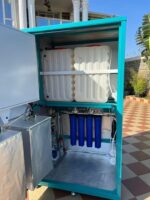 The Reverse Osmosis Vending Cabinet is a modern water vending solution that combines advanced RO purification with a sleek cabinet design. Compact and efficient, it is ideal for small water vending businesses, schools, hospitals, offices, and community centers where safe, clean drinking water is needed on demand. This cabinet-style RO vending machine works by passing water through a multi-stage purification system, including sediment filtration, activated carbon, and reverse osmosis membranes. The process removes harmful impurities, chemicals, heavy metals, and microorganisms, ensuring the dispensed water is safe, fresh, and great tasting. The vending cabinet is fitted with user-friendly payment options, including coin acceptors, smart card systems, or token dispensers. This makes it a fully automated machine, allowing business owners to run a profitable water vending operation with minimal supervision. Customers can easily access affordable, purified drinking water 24/7. The cabinet design provides a compact footprint, allowing installation in tight spaces such as hallways, office corners, schools, and small retail outlets. Built from durable stainless steel and corrosion-resistant materials, the unit is hygienic, long-lasting, and easy to maintain. Key Features of the Reverse Osmosis Vending Cabinet: Compact cabinet-style design for space-saving installation Advanced multi-stage RO purification for safe, clean drinking water Coin or card payment options for automated vending 24/7 access to pure water with minimal supervision Food-grade stainless steel build for hygiene and durability Easy maintenance with replaceable filters and low power consumption Ideal for schools, offices, hospitals, and community water supply By investing in a Reverse Osmosis Vending Cabinet, entrepreneurs can tap into the growing demand for affordable purified drinking water. It is an excellent choice for startup water vending businesses or institutions seeking a reliable water solution. At Trivon Trading Company Limited, we supply high-quality RO vending cabinets, install them, and provide after-sales support. Whether you’re starting small or scaling your water business, our machines guarantee reliability and customer satisfaction.