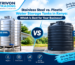 # Stainless Steel vs. Plastic Water Storage Tanks in Kenya: Which Is Best for Your Business? Choosing between stainless steel water tanks in Kenya and plastic tanks is one of the first decisions any business makes when it plans water storage, whether for a restaurant, a dairy, a water vending station, a school or a factory. The two materials look similar on a quote, but they behave very differently on durability, hygiene, cleaning, installation and cost. This guide gives you an honest comparison. Plastic is the right answer for plenty of jobs, and stainless steel is the right answer for others. By the end you will know which one fits your business, what each realistically costs in Kenya, and what to check before you buy. --- ## Quick Answer: Stainless Steel or Plastic? - **Choose plastic** for general-purpose storage where budget matters most: domestic supply, rainwater harvesting, irrigation, construction sites and non-critical raw water. - **Choose stainless steel** where hygiene, regulation, heat, fire risk or product quality are at stake: food and dairy processing, water vending and bottling, hospitals, hotels and kitchens, and industrial sites. - **Use both** in many businesses: plastic for raw water buffering, and stainless steel for treated or product water. Stainless steel tanks cost far more upfront, so they only make sense when the application needs what they offer. --- ## Stainless Steel vs Plastic Water Tanks at a Glance | Factor | Stainless steel | Plastic (HDPE/LLDPE) | |---|---|---| | Upfront cost | High | Low | | Typical lifespan | 20–30 years or more with basic care | Commonly 10–20 years, depending on quality and placement | | Hygiene | Smooth, non-porous, easy to sanitise | Good when food-grade and well maintained; scratches can hold biofilm | | Algae control | Opaque, blocks light | Multi-layer black tanks block light; thin or translucent tanks do not | | Hot water | Suitable (insulated if needed) | Generally not suitable | | Fire resistance | Non-combustible | Can deform or burn | | Weight (empty) | Heavier | Light | | Custom shapes and sizes | Easy (fabricated to order) | Limited to moulded sizes | | Resale/scrap value | High | Low | | Theft risk on remote sites | Higher (scrap value) | Lower | | Best for | Food, dairy, vending, hospitals, industry | General storage on a budget | --- ## Durability and Lifespan ### Stainless steel Food-grade stainless steel does not rust like mild steel, does not degrade in sunlight and tolerates knocks, heat and temperature swings. A well-fabricated tank, with properly finished welds, commonly serves 20–30 years or more. **Grade matters.** Grade **304** suits most drinking-water and food applications. Grade **316**, which has added molybdenum, resists chlorides far better, so it is the safer choice for coastal sites, for borehole water with high salinity, and for tanks that are sanitised with chlorine frequently. ### Plastic Good plastic tanks are UV-stabilised and multi-layer, which is why they last well in Kenyan sun. Quality varies widely, though. Thin-walled or poorly stabilised tanks can become brittle, crack or sag, and a tank that fails after two or three years costs more than a better one bought once. Wall thickness, UV stabilisation and warranty terms are the things to compare. --- ## Hygiene and Water Quality Stainless steel has a smooth, non-porous surface that does not absorb odours or flavours and does not give bacteria much to cling to. It also tolerates the hot water and sanitising chemicals used in food and dairy plants. For anything that touches a product you sell, such as treated water, milk or beverages, that surface matters. Food-grade plastic tanks are widely and safely used for drinking water. The weaknesses are practical rather than absolute: - Scratches from cleaning can create places for biofilm to build up - Translucent or thin tanks let light in, which encourages algae - Plastic is not designed for hot water - Plastic can retain taste or odour if previously used for other liquids If your business sells water, milk, juice or food, regulators and customers expect surfaces that are easy to sanitise and clearly food-grade. If you operate a water vending, bottling or dairy business, confirm the requirements that apply to you with KEBS, the Kenya Dairy Board where relevant, and your county public health office. --- ## Installation **Weight and foundations.** Water is heavy: 1,000 litres weighs about one tonne. This applies to both materials, so any tank needs a level, firm base designed for the full load. Never place a large tank on a residential roof without checking with a structural engineer. **Plastic tanks** are light when empty, easy to carry and quick to place on a prepared base. They suit sites with tight access. **Stainless steel tanks** are heavier empty, but they can be fabricated to fit the space: tall and narrow, low and wide, with a dished or sloped base for full draining, or built in sections for tight access. They can also be elevated on steel stands. Custom connections, manholes, vents, overflow and drain points are specified at fabrication, not retrofitted. --- ## Cleaning and Maintenance | Task | Stainless steel | Plastic | |---|---|---| | Routine cleaning | Smooth wall wipes and rinses easily | Scrub gently; avoid abrasives that scratch | | Sanitising | Tolerates hot water and standard sanitisers; rinse well after chlorine | Use dilute sanitiser; avoid hot water | | Full draining | Sloped base and bottom drain make it easy | Flat or slightly domed bases often leave sediment | | Inspection | Check welds, fittings and seals | Check for cracks, UV damage and fitting leaks | | Typical interval | Clean at least every 6 months, or more often for food use | Clean at least every 6–12 months | For both, keep the lid closed, protect vents and overflows with insect mesh, and keep the tank out of direct contamination such as runoff. --- ## Cost: What You Will Really Pay This is where the two materials differ most. | Capacity | Plastic tank (typical Kenyan retail, tank only) | Stainless steel tank | |---|---|---| | 500 L | KSh 4,500 – 9,500 | KSh 80,000 (Trivon Trading listed price) | | 1,000 L | KSh 9,000 – 14,000 | Quoted on request | | 2,000 L | KSh 12,700 – 24,600 | KSh 200,000 (Trivon Trading listed price) | | 5,000 L | KSh 45,000 – 62,000 | Custom quote | | 10,000 L | KSh 78,000 – 126,000 | Custom quote | *Plastic ranges reflect advertised prices from major Kenyan brands and retailers, which vary by brand, wall thickness and date. Stainless steel prices vary with grade, sheet thickness and finish. Across Kenyan suppliers, stainless tanks in the 500–3,000 L range are advertised from roughly KSh 40,000 to KSh 250,000. All prices are indicative, so request a written quotation.* **The honest picture.** At small and medium sizes, stainless steel typically costs eight to fifteen times more than plastic upfront. For plain water storage, plastic usually remains cheaper over the tank's whole life, even after allowing for a replacement. Stainless steel earns its price in other ways: - **Compliance:** meeting hygiene requirements for food, dairy and beverage operations - **Protecting your product:** no taste transfer, easy sanitising, no algae - **Heat and fire:** suitable for hot water and fire-risk sites - **Premium positioning:** vending and bottling customers notice and trust stainless steel - **Residual value:** stainless steel keeps scrap and resale value - **Custom fit:** built exactly to your space and connection needs Also budget for delivery, the base or stand, plumbing and installation, because these are usually quoted separately. --- ## Commercial Water Storage Tanks: Which Material for Which Business | Business or use | Recommended | Why | |---|---|---| | Water vending and refilling stations | Stainless steel (treated water) | Product-contact hygiene, customer trust | | Bottling plants | Stainless steel | Hygiene, cleaning, product quality | | Dairy and milk collection | Stainless steel | Sanitary design and cleaning | | Restaurants, hotels, catering | Stainless steel for potable and hot water; plastic for general supply | Hygiene where it matters | | Hospitals and clinics | Stainless steel | Hygiene and durability | | Schools and institutions | Either, based on budget and supervision | Plastic for general supply; stainless for kitchens | | Farms and irrigation | Plastic | Low cost, large volumes | | Rainwater harvesting | Plastic | Cost and easy installation | | Construction sites | Plastic | Cost and portability | | Raw or borehole water buffer | Plastic (or 316 stainless if saline) | Cost and corrosion safety | --- ## Industrial Storage Tanks: When Stainless Steel Is the Sensible Choice For industrial storage tanks, stainless steel becomes the default when: - The tank holds **food, dairy, beverage or pharmaceutical products** - Liquids are **hot**, or the process needs **temperature control or insulation** - The site faces **fire risk** - Tanks are **cleaned in place frequently** with strong sanitisers - The tank must be **built to an exact specification**, such as multiple outlets, agitators, sloped bases or integrated instruments - Long service life matters more than purchase price --- ## What About Galvanised and Pressed Steel Tanks? For very large volumes, such as 20,000 litres and above, galvanised or pressed steel tanks and elevated steel water towers are common. They are well suited to farms, estates, institutions and municipal supply. We also fabricate galvanised and stainless steel water towers from 10,000 litres to 500,000 litres and above. --- ## The Hybrid Approach for Water Businesses If you run a water vending, refilling or bottling business, you don't have to choose one material for everything. A practical setup is: - **Plastic tank** for raw or borehole water before treatment, where cost matters and the water is not yet a product - **Stainless steel tank** after treatment (reverse osmosis or UF), where the water becomes the product you sell This protects your product quality without paying stainless prices for the whole system. --- ## 10 Factors to Consider Before Buying 1. **Use:** is the water for drinking, food contact, cleaning, irrigation or industry? 2. **Regulation:** do KEBS, dairy or public health rules apply to your business? 3. **Water quality:** is your water saline, chlorinated or acidic? If so, consider 316 stainless steel. 4. **Temperature:** will it ever hold hot water? 5. **Capacity:** size for your daily use plus reserve for supply interruptions. 6. **Site:** check access, space, ground strength and whether the tank must be elevated. 7. **Security:** will the site be unattended? Stainless steel's scrap value can attract theft. 8. **Budget:** compare total cost over the tank's life, not just the price tag. 9. **Cleaning:** can you drain and reach the whole interior easily? 10. **Supplier support:** ask about warranty, delivery, installation and local after-sales service. --- ## Common Buying Mistakes - **Buying on price alone.** The cheapest tank is expensive if it cracks or fails an inspection. - **Using the wrong stainless grade.** 304 can show pitting in high-chloride conditions, so ask which grade you are getting. - **Ignoring the foundation.** A full tank is very heavy, so the base must be designed for the load. - **Forgetting drainage and access.** A tank you can't drain and clean completely will accumulate sediment. - **Skipping the cover and vent protection.** Insects and debris are a common source of contamination. - **Not specifying fittings upfront.** For stainless tanks, outlets, overflows and manholes are cheaper to include at fabrication. --- ## Stainless Steel Water Tanks from Trivon Trading Trivon Trading fabricates stainless steel storage tanks from food-grade 304 stainless steel, built in Kenya and made to suit water vending, purification, dairy and food-processing businesses. We build to your capacity, shape and connection requirements, and deliver across Kenya. Our workshop is in Ruiru, along Thika Superhighway. We also supply the equipment that goes with your storage: - **Reverse osmosis and water purification systems** for treated water - **Water vending machines and filling stations** with stainless steel storage - **Milk cooling tanks, pasteurizers and fermentation tanks** for dairy - **Lorry and transport tanks** and **steel water towers** for bulk supply - **Stainless steel fabrication** for kitchens and processing areas **Trivon Trading Company Limited** 📞 Call/WhatsApp: 0790145145 | 0713644544 📧 info@trivontrading.co.ke | trivontrading@gmail.com 🌐 www.trivontrading.co.ke --- ## Frequently Asked Questions ### Which is better, a stainless steel or plastic water tank? Neither is better for every job. Plastic is cheaper and ideal for general storage. Stainless steel is better where hygiene, regulation, heat, fire resistance or product quality matter, such as food, dairy, water vending and industrial uses. ### Are stainless steel water tanks safe for drinking water? Yes, when made from food-grade stainless steel (304 or 316) with properly finished welds. It does not corrode in normal drinking-water conditions and does not affect taste. ### How much does a stainless steel water tank cost in Kenya? Prices depend on capacity, grade, thickness and finish. Trivon Trading lists a 500-litre tank at KSh 80,000 and a 2,000-litre tank at KSh 200,000. Larger and custom tanks are quoted individually. ### How much does a plastic water tank cost in Kenya? Typically around KSh 9,000–14,000 for 1,000 litres, KSh 45,000–62,000 for 5,000 litres and KSh 78,000–126,000 for 10,000 litres, depending on brand and wall thickness. ### How long do plastic water tanks last? Good UV-stabilised tanks commonly last 10–20 years if installed on a proper base. Thin or poorly stabilised tanks can fail much sooner. ### Can plastic tanks be used for hot water? Standard plastic water tanks are not designed for hot water. Use stainless steel, insulated if needed. ### Does stainless steel rust? Food-grade stainless steel resists rust, but the grade matters. In high-chloride conditions, such as coastal sites or saline borehole water, grade 316 is safer than 304. ### Which tank is best for a water vending business? Use plastic for raw water buffering if you wish, and stainless steel for treated water that you sell, because it protects product quality and customer trust. ### How often should a water tank be cleaned? At least every 6 months, and more often for food or dairy use. --- ## Yoast SEO Plugin Fields (Copy-Paste Ready) **Focus Keyphrase:** stainless steel water tanks Kenya **SEO Title:** Stainless Steel Water Tanks in Kenya vs Plastic: 2026 Guide **Slug:** stainless-steel-vs-plastic-water-tanks-kenya **Meta Description (150 characters):** Stainless steel water tanks Kenya vs plastic: compare durability, hygiene, cleaning, installation and cost to choose the right tank for your business. **Related Keyphrases (Yoast Premium, up to 4):** - commercial water storage tanks - industrial storage tanks - stainless steel vs plastic water tank - stainless steel storage tank price Kenya **Keyphrase Synonyms (Yoast Premium):** stainless steel storage tanks Kenya, SS water tank Kenya, commercial water tanks Kenya **Suggested Image Alt Text:** - "Stainless steel water tanks Kenya: food-grade 304 storage tank for water vending" - "Stainless steel vs plastic water storage tank comparison Kenya" - "Commercial water storage tanks at a water vending station in Kenya" - "Industrial stainless steel storage tank fabricated by Trivon Trading" **Yoast Schema Settings:** - Page type: Web Page - Article type: Blog Post - Use the **Yoast FAQ block** for the FAQ section above (paste each question and answer) to generate FAQ rich-result markup - Consider marking as **Cornerstone content**, as the pillar page for your storage tank cluster **Internal Linking Suggestions:** - "stainless steel storage tanks" → https://trivontrading.co.ke/product-tag/stainless-steel-storage-tank-prices-in-kenya/ - "filling stations with storage" → https://trivontrading.co.ke/product/stainless-steel-storage-tank-with-filling-station-3-taps/ - "reverse osmosis and water purification systems" → your RO systems product pages - "water vending machines and filling stations" → your water vending product pages - "milk cooling tanks" → your new post "Milk Cooling Tank Prices in Kenya" and the milk cooling tank product page - "steel water towers" → your steel water tower product page - "KEBS" → your existing KEBS posts ("Water Quality Standards in Kenya: KEBS Requirements Explained Simply" and "KEBS Requirements for Water Vending Businesses: A Compliance Checklist") - "commercial kitchen" references → your post "Commercial Kitchen Equipment in Kenya: A Buyer's Guide to Stainless Steel Fabrication" - Link back to this post from those pages using the anchor "stainless steel water tanks Kenya" **Category:** Stainless Steel Fabrication **Tags:** stainless steel water tanks Kenya, commercial water storage tanks, industrial storage tanks, stainless steel vs plastic tank, water storage Kenya, stainless steel storage tank, water vending storage **Social / Open Graph (Yoast Social tab):** - Title: Stainless Steel vs Plastic Water Tanks in Kenya: Which Is Best? - Description: Durability, hygiene, cost and cleaning compared. Find out which water tank material suits your business. - Image: 1200×630px featured image **Featured Image Brief (for design team):** A split visual with a polished stainless steel tank on one side and a black plastic tank on the other, on a clean background, with a subtle "vs" divider. Use the Trivon palette: navy #0a2540, emerald #1f8f75 / #43c6ac, gold #c9a227. Size: 1200×630px. **On-page SEO Checklist:** - Focus keyphrase appears in the SEO title, slug, meta description, first paragraph, an H2 and image alt text - Keep both comparison tables as real HTML tables to help win featured snippets - Add the FAQ as a Yoast FAQ block, not plain text - Review prices every six months, and update the year in the title each January